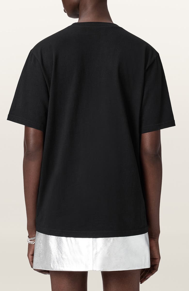 AllSaints Zinc Boyfriend T-Shirt, Alternate, color, Black