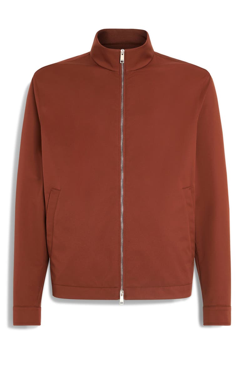 Stand Collar Jacket, Alternate, color, RUST