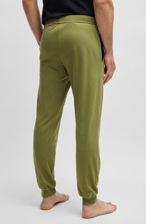 Hugo Boss Boss Mix Match Pajama Joggers In Medium Green