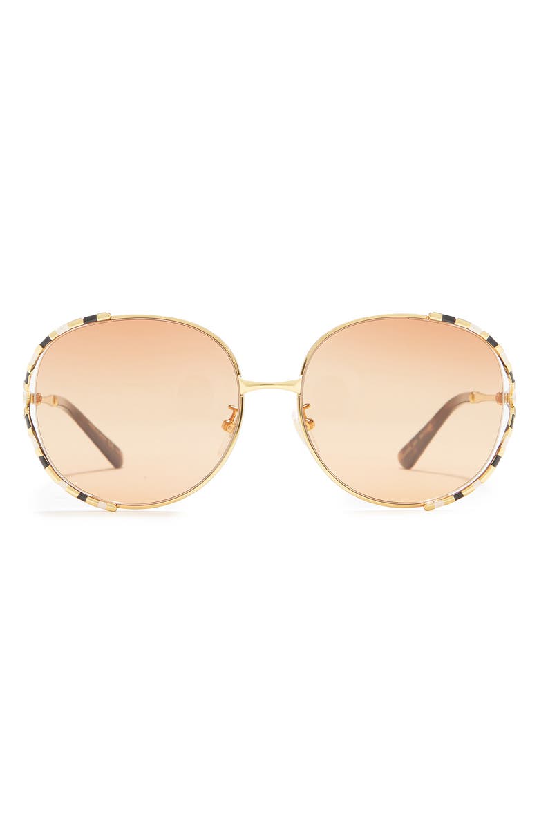 Gucci 59mm Round Sunglasses, Main, color,