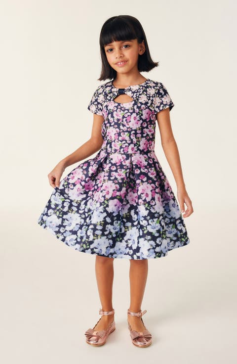 Kids' Floral Scuba Crepe Dress (Toddler & Little Kid)
