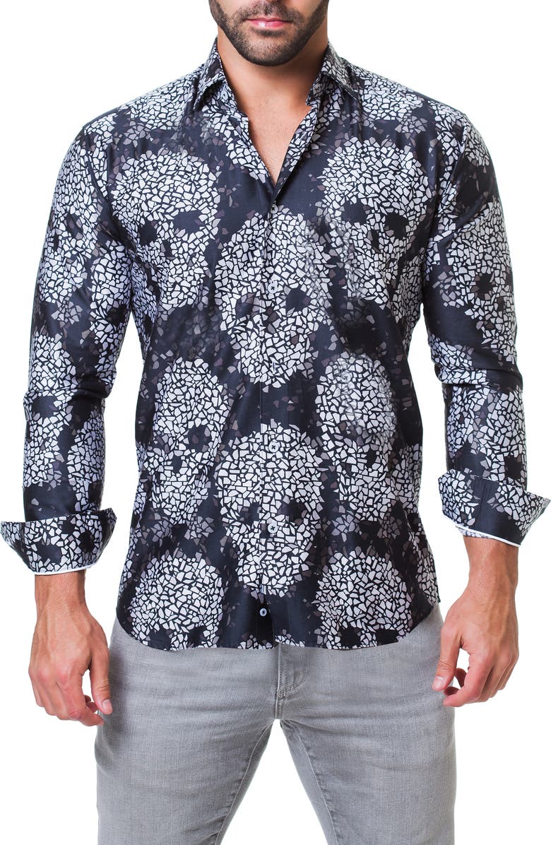 Maceoo Fibonacci Head Trim Fit Sport Shirt, Alternate, color, 