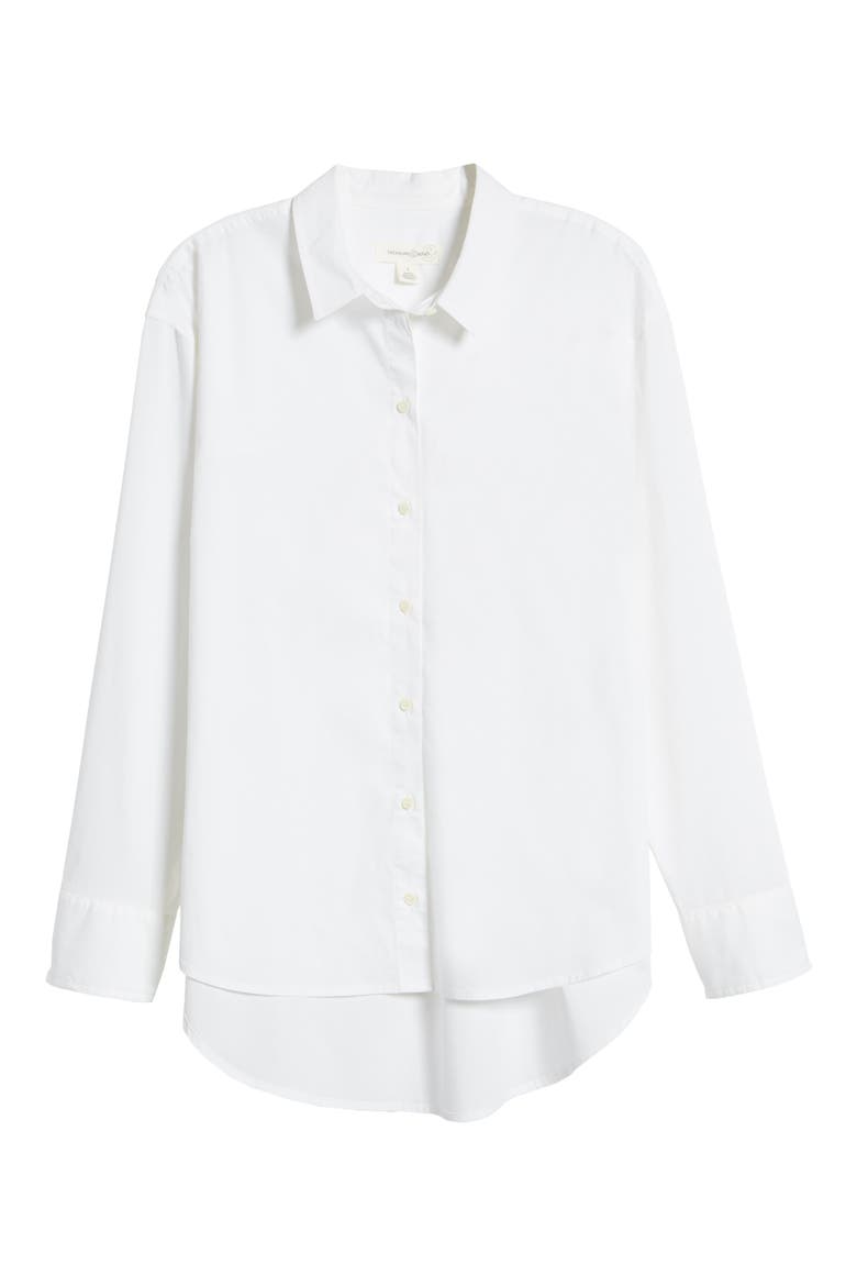Oversize Button-Up Shirt, Alternate, color, WHITE