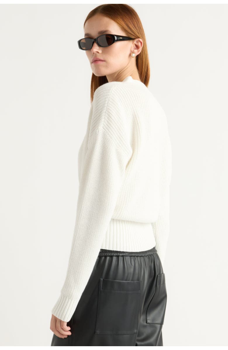 Modern Citizen Maren Cropped V-Neck Sweater, Alternate, color, White