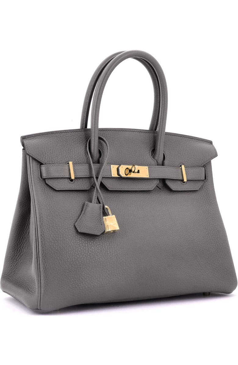 Pre-Owned Hermes Birkin Handbag Grey Togo with Gold Hardware 30, Alternate, color, Etain
