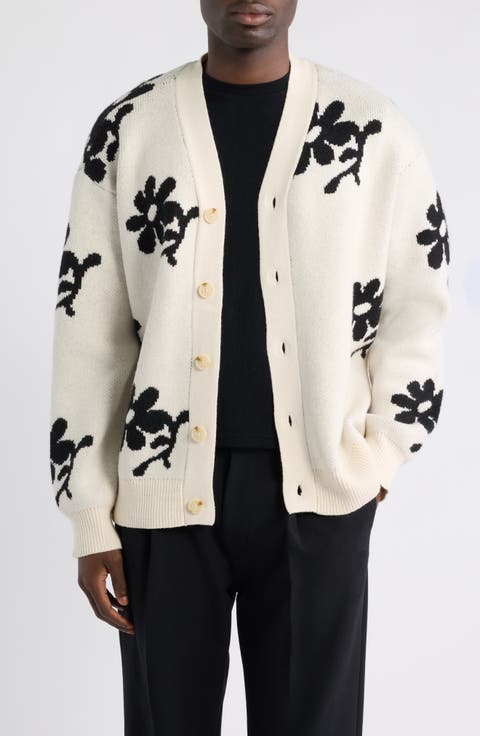 Dia Intarsia Knit Cardigan