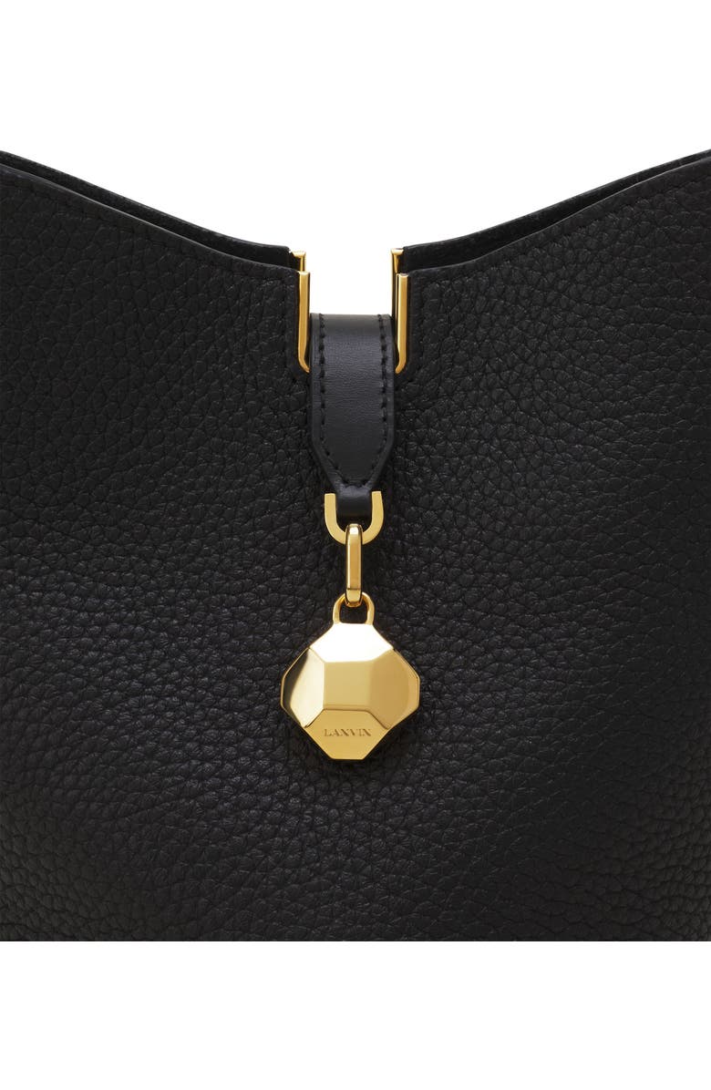 Lanvin Catch Nano By Lanvin Leather Bucket Bag, Alternate, color, Black