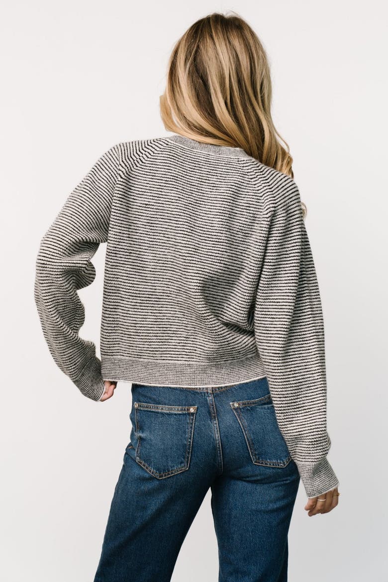 Zadie Striped Sweater, Alternate, color, Black, Multi Color