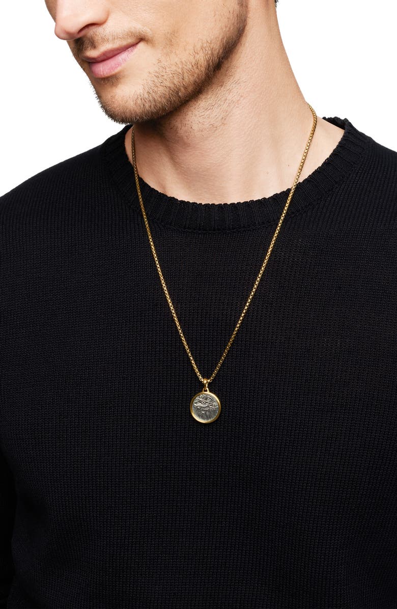 David Yurman Storm Duality Amulet in Sterling Silver with 18K Yellow Gold, Alternate, color, Sterling Silver With 18K Gold