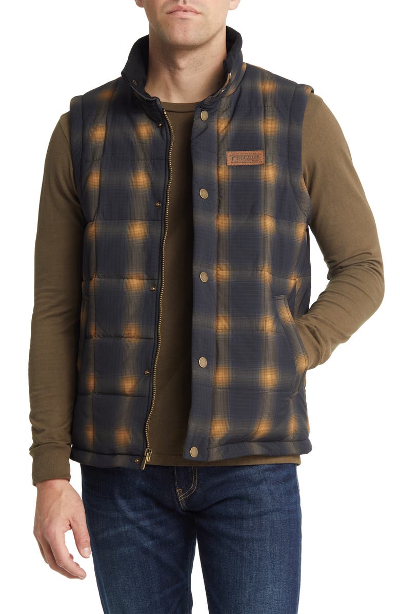 Pendleton Cody Plaid Quilted Vest, Main, color, 