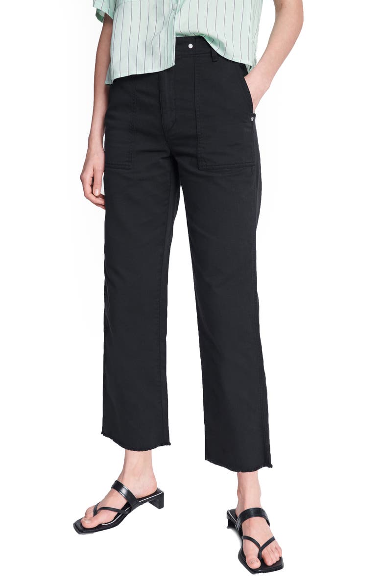 rag & bone Kaye Ankle Chino Pants, Main, color, Blk