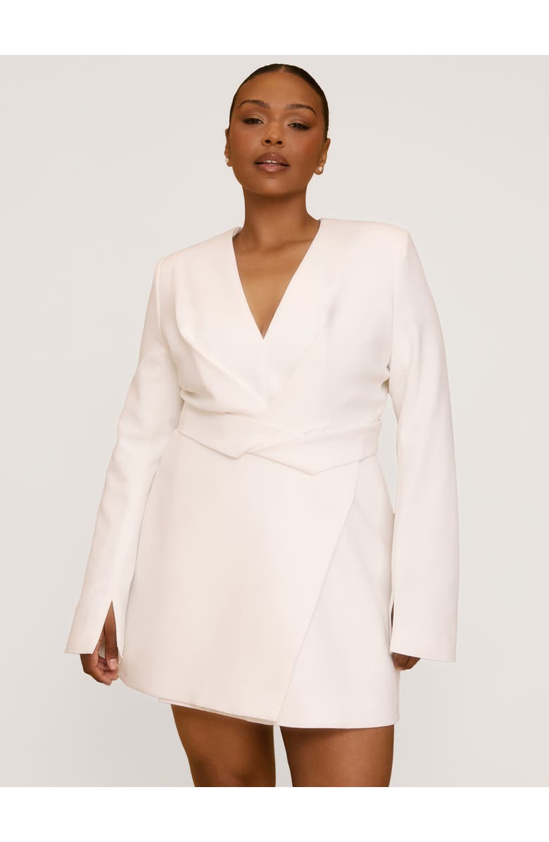 Six Stories Wrap Front Blazer Dress, Main, color,