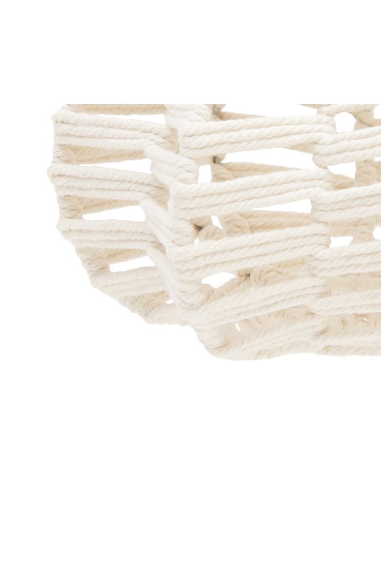 Small Jute Pumpkin Figurine, Alternate, color, White
