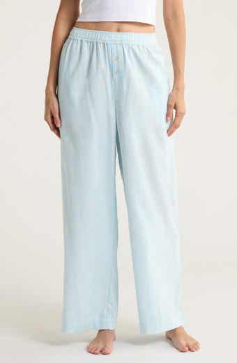 Print Flannel Boxer Pajama Pants