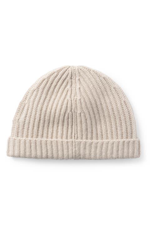 Cashmere Ribbed Beanie