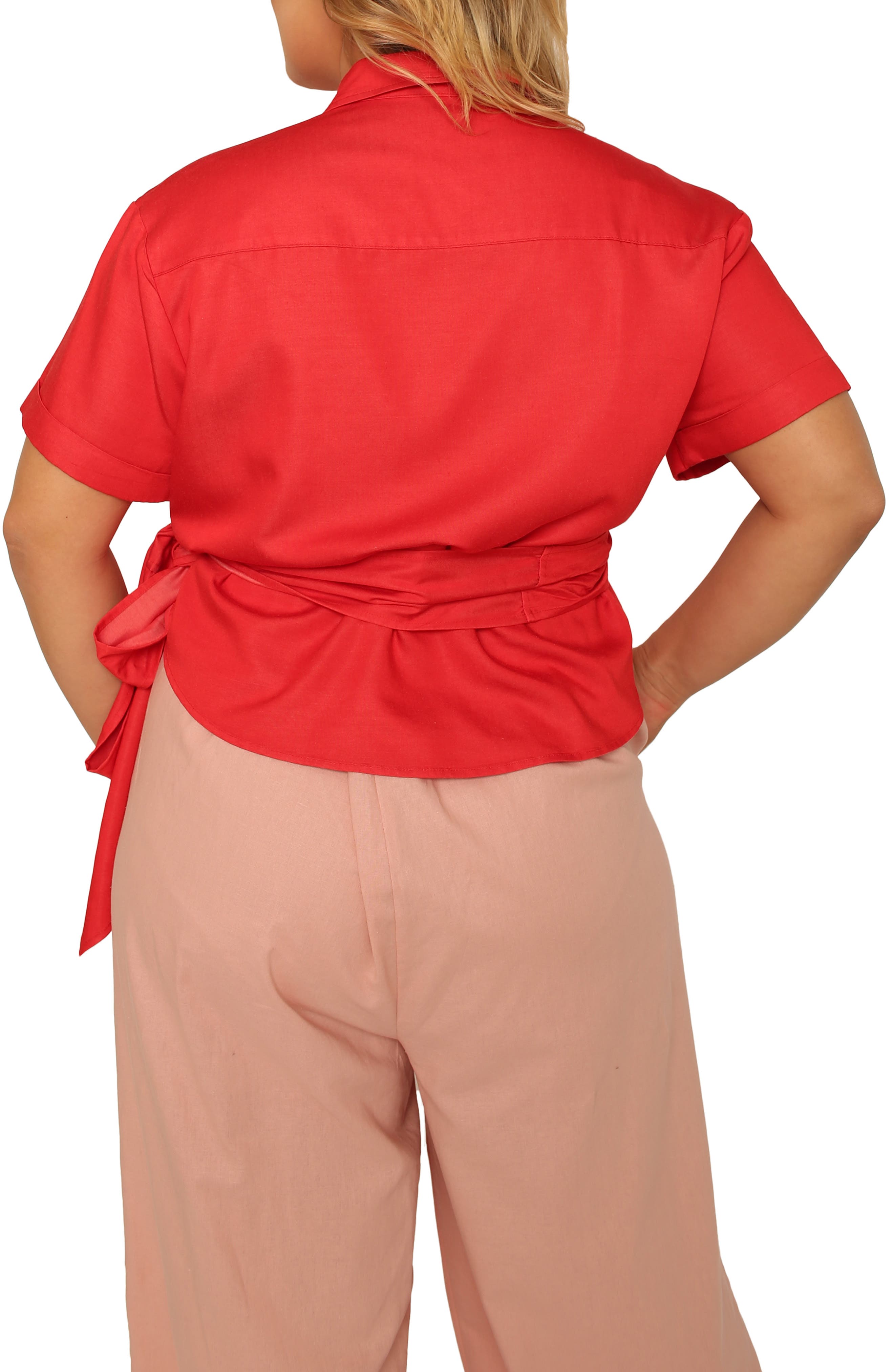 Iris Short Sleeve Wrap Top - image 4