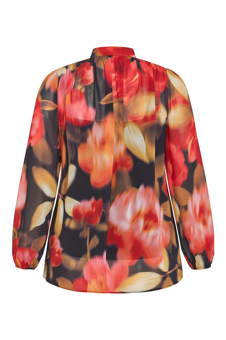 Celine Print Tie Neck Top, Alternate, color, LOLLITA FLORAL