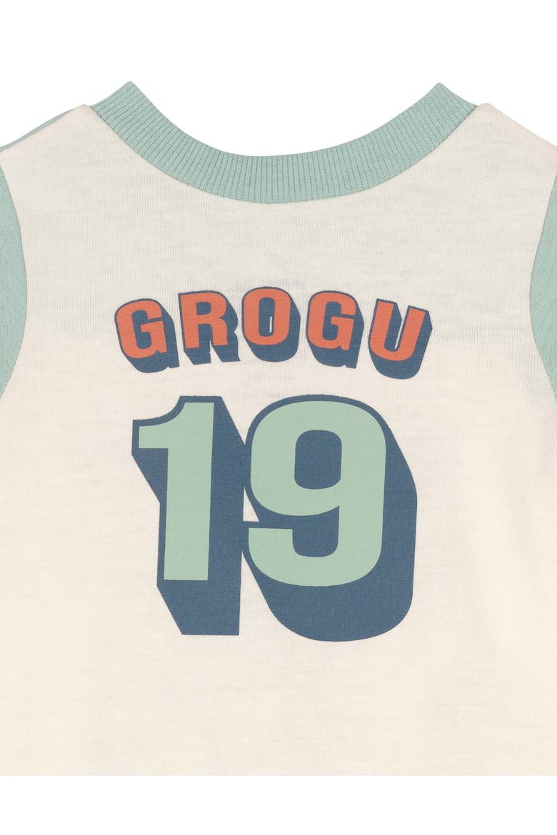 The Mandalorian Grogu Athletic One Piece Romper, Alternate, color, Sage Cream Grogu