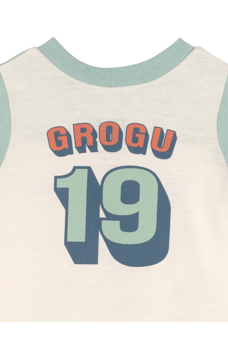 Star Wars The Mandalorian Grogu Athletic One Piece Romper, Alternate, color, Sage Cream Grogu
