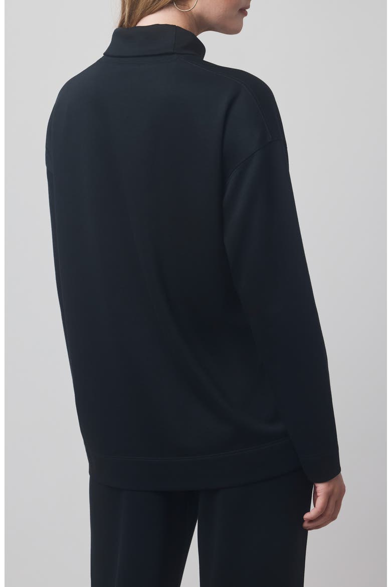 x @cellajaneblog Interlock Turtleneck Sweatshirt, Alternate, color, BLACK
