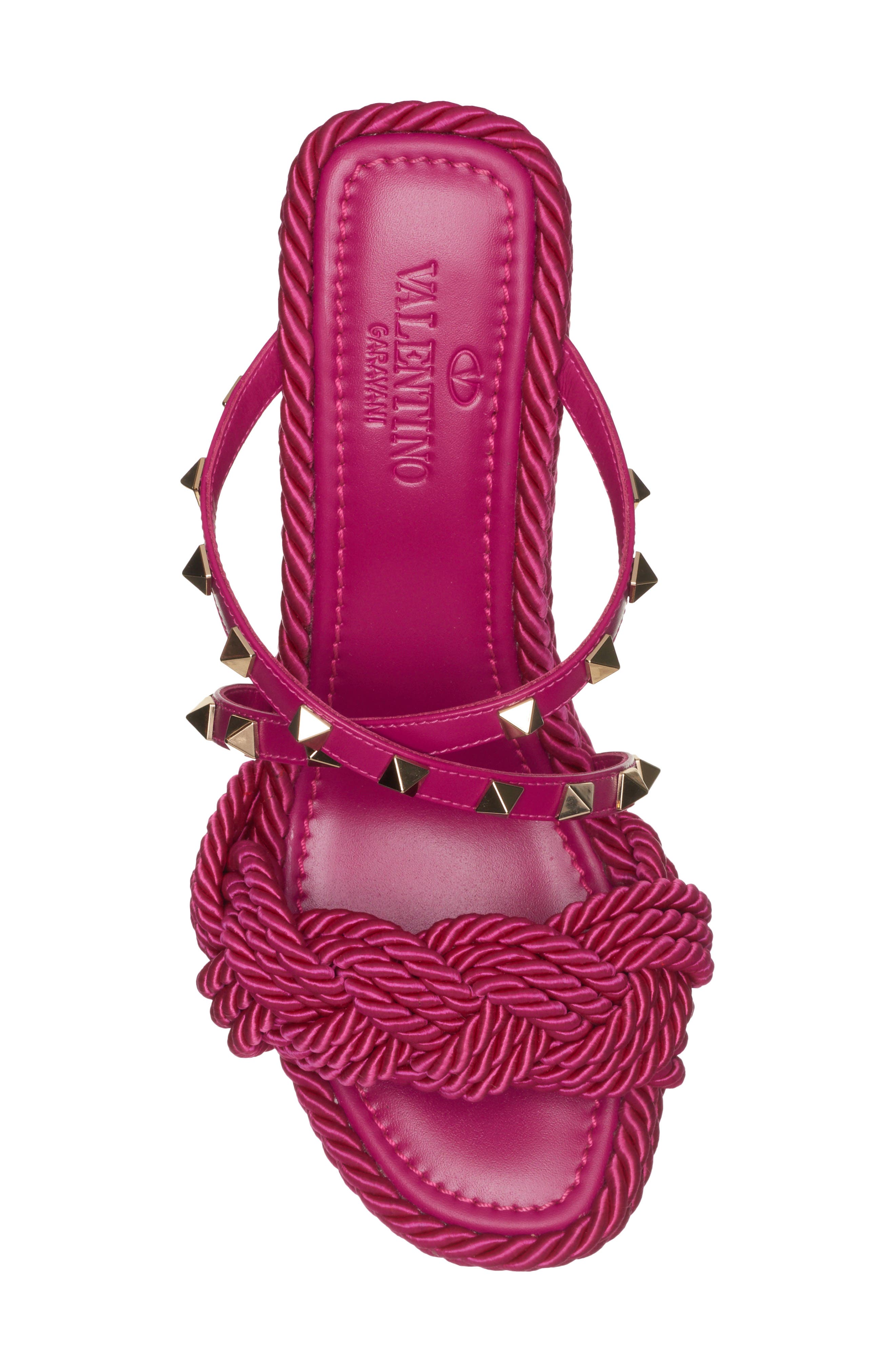 Rockstud Torchon Espadrille Wedge Sandal, Alternate, color, ROSE VIOLET