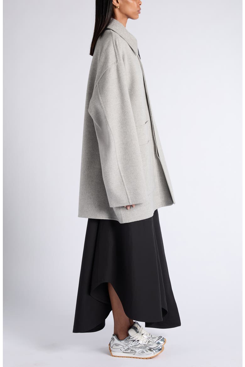 Wool & Cashmere Car Coat, Alternate, color, 8531 LIGHT GREY MELANGE