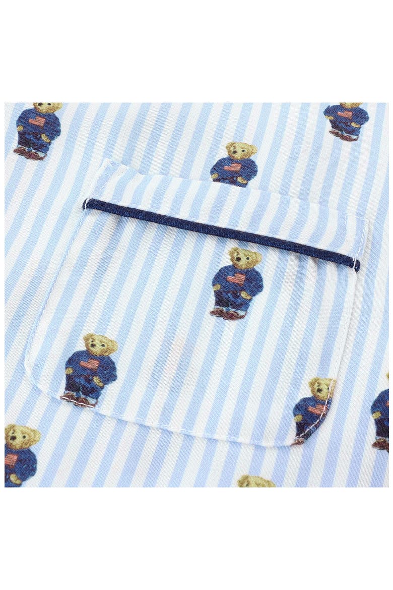 Kids' Polo Bear Pajamas Set, Alternate, color, WHITE / ELITE BLUE