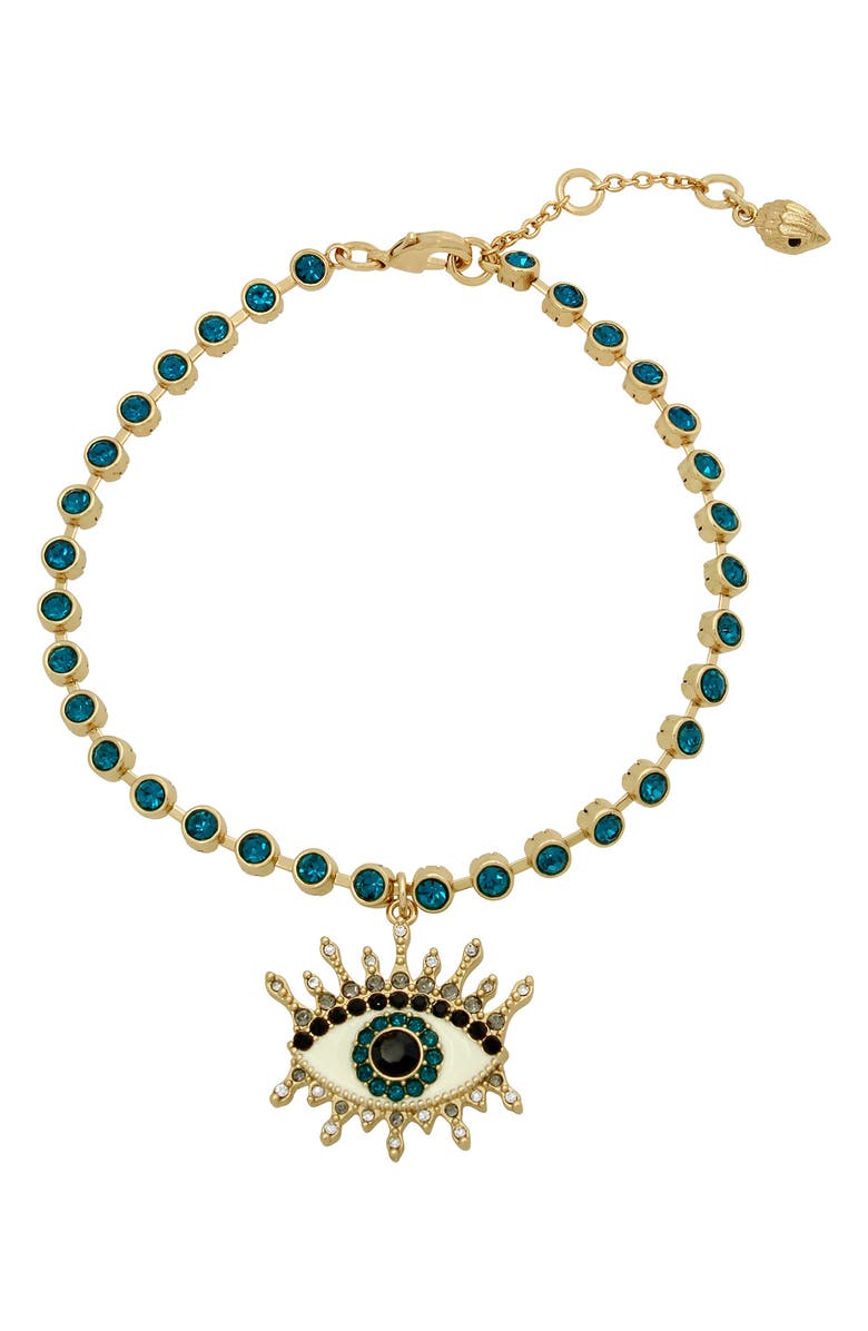 Kurt Geiger London Evil Eye Charm Anklet, Alternate, color, 