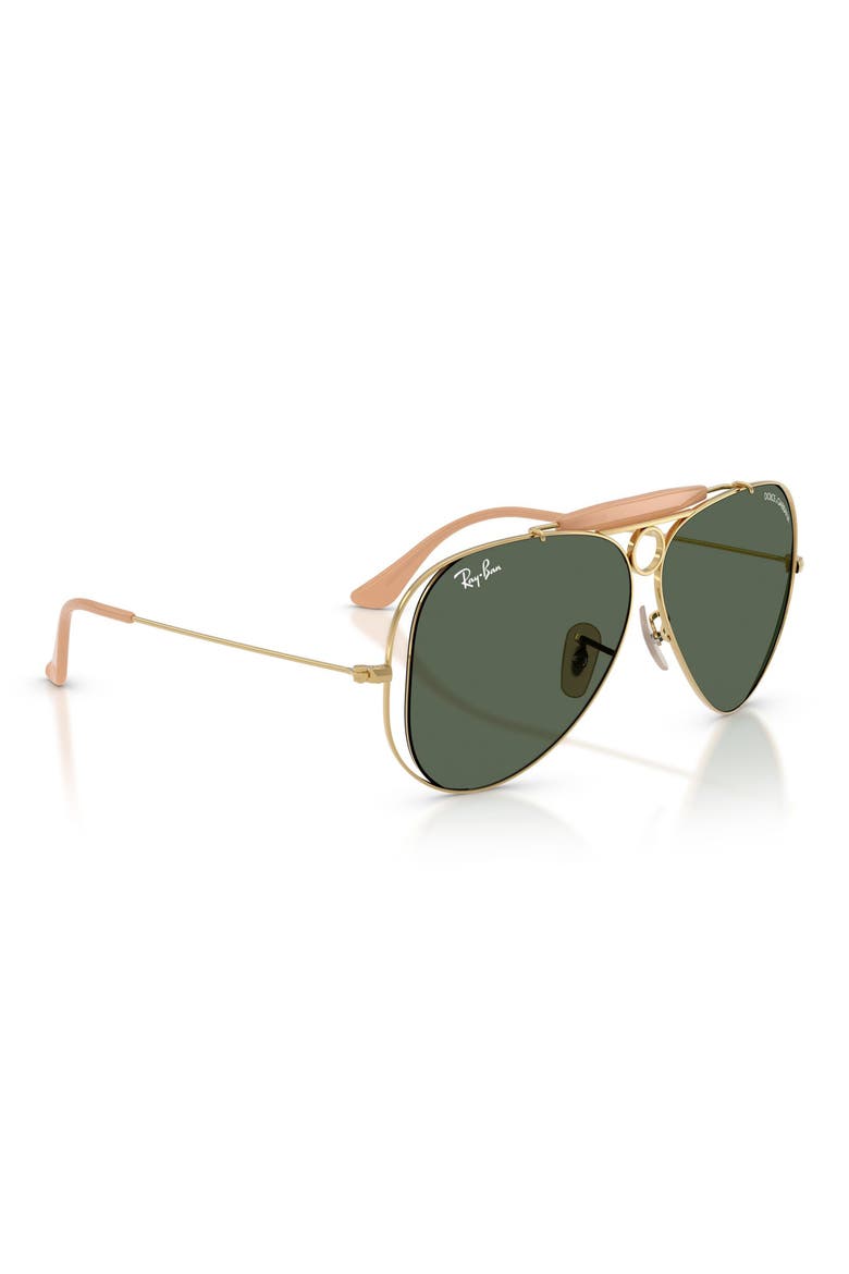 Shooter 58mm Pilot Sunglasses, Alternate, color, ARISTA / DARK GREEN