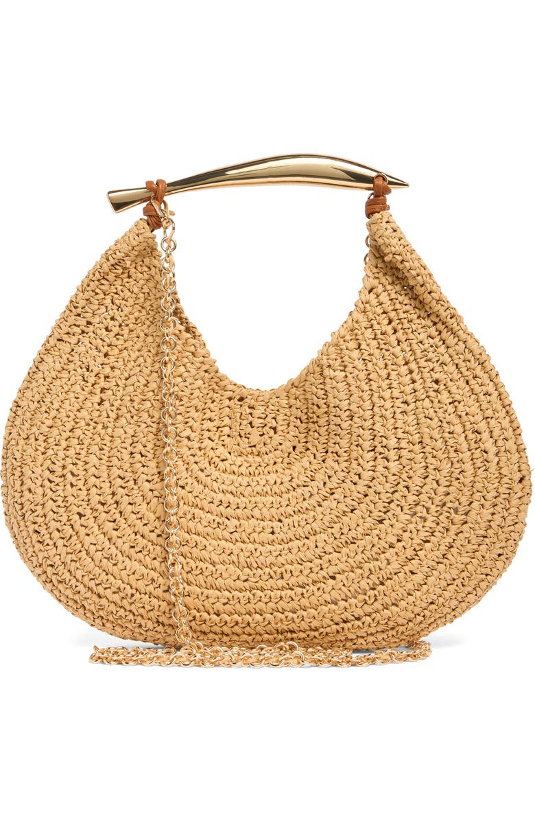 URBAN EXPRESSIONS HANDBAGS Straw Top Handle Satchel, Alternate, color,