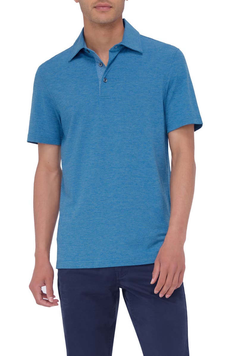 Bugatchi UPF 50+ Polo Shirt, Main, color, Sapphire