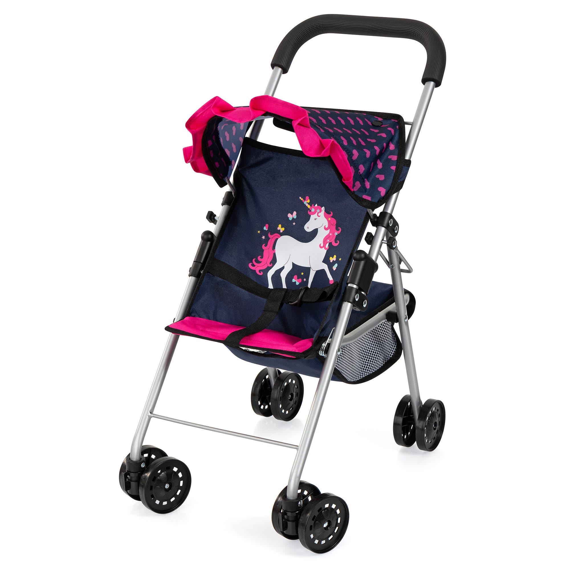 Bayer Design Foldable Buggy Stroller For Dolls Up to 18 inches in Multicolored 