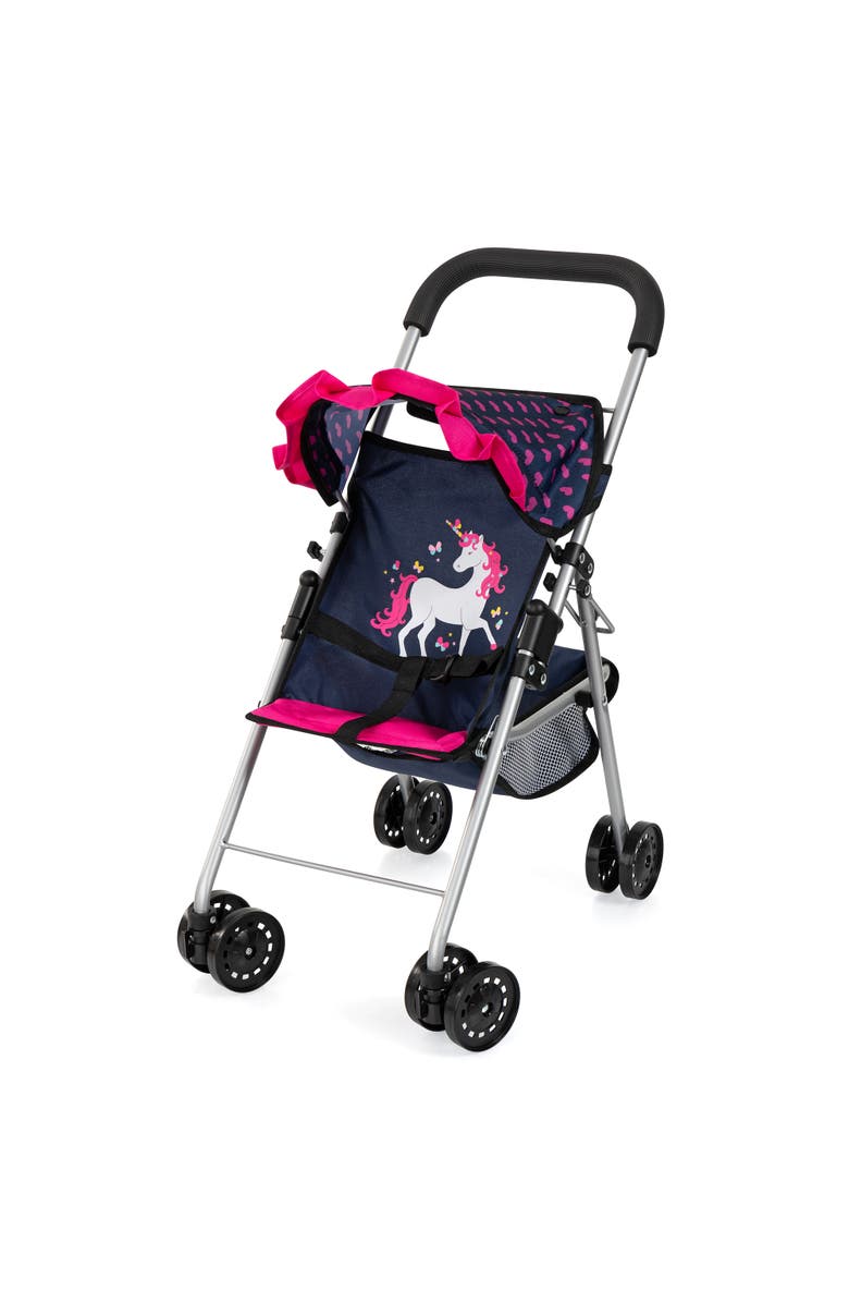 Bayer Design Foldable Buggy Stroller For Dolls Up to 18 inches, Main, color, Multicolored