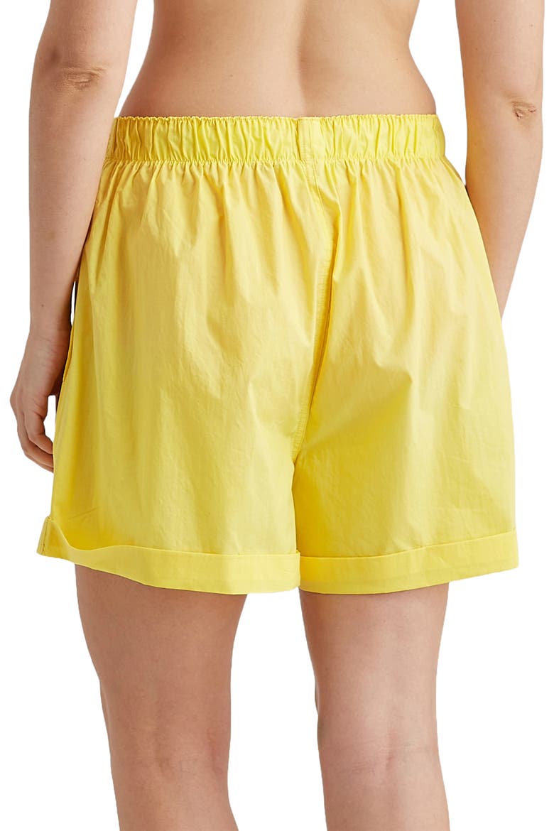 Boyfriend Cotton Boxer Shorts, Alternate, color, LEMON ZEST