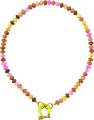 SHOP SPICY DAN Chikin Mixed Gemstone Gold Plated Necklace