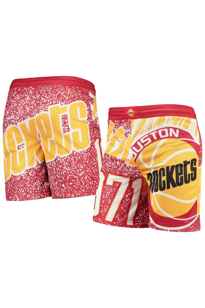 Youth Mitchell & Ness Red Houston Rockets Hardwood Classics Jumbotron Shorts, Main, color, Red