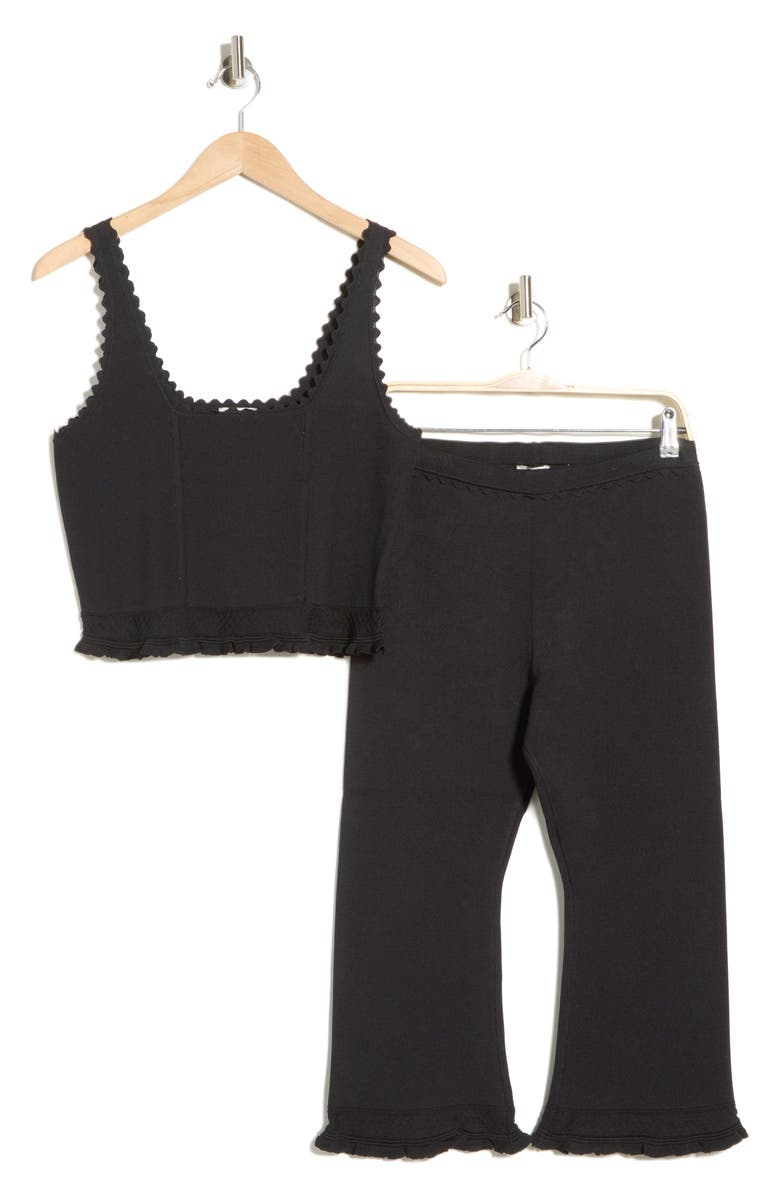 EDIT by JASON WU Scalloped Tank & Leggings Set, Main, color, Black