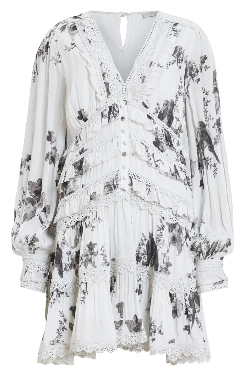 AllSaints Zora Iona Floral Print Long Sleeve Dress, Alternate, color, 