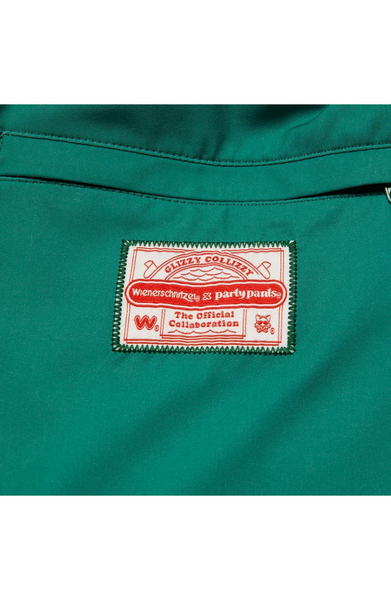 Party Pants x Wienerschnitzel Glizzy On the Green Game Changer Swim Shorts, Alternate, color, Green