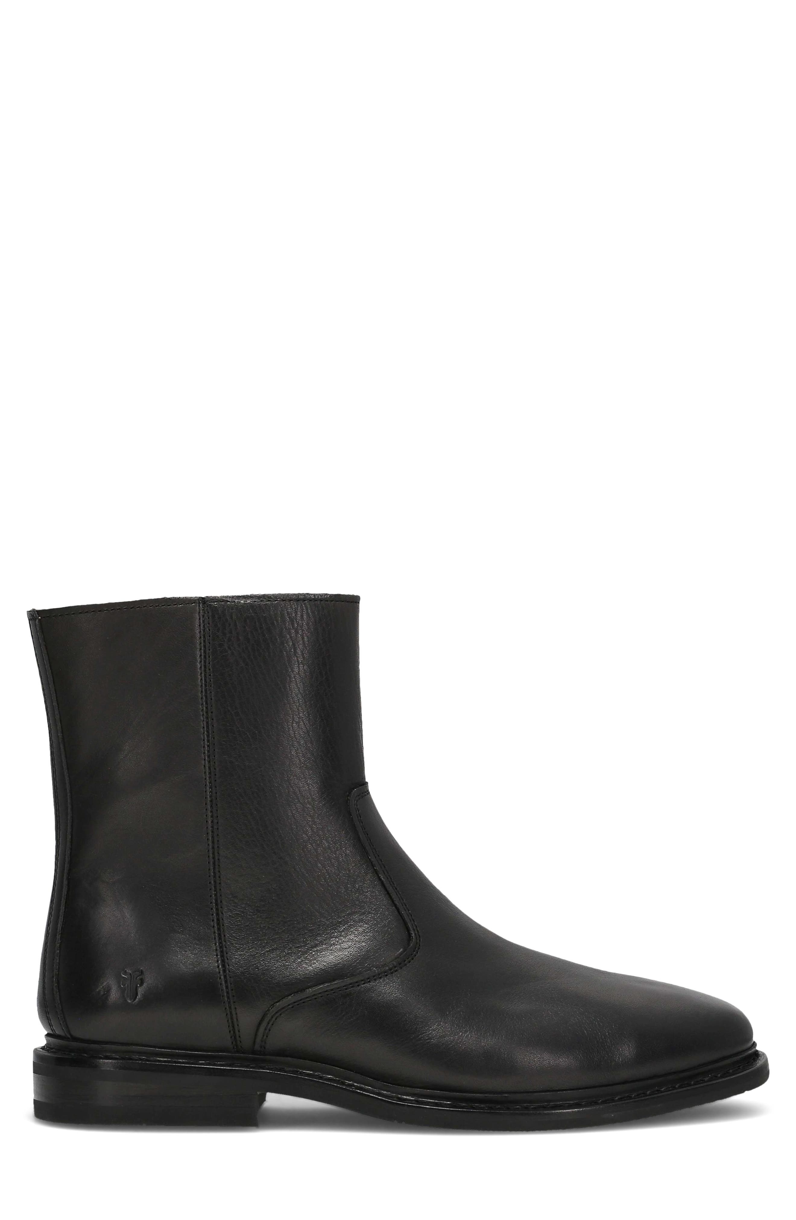 Frye Paul Leather Boot, Alternate, color, Black