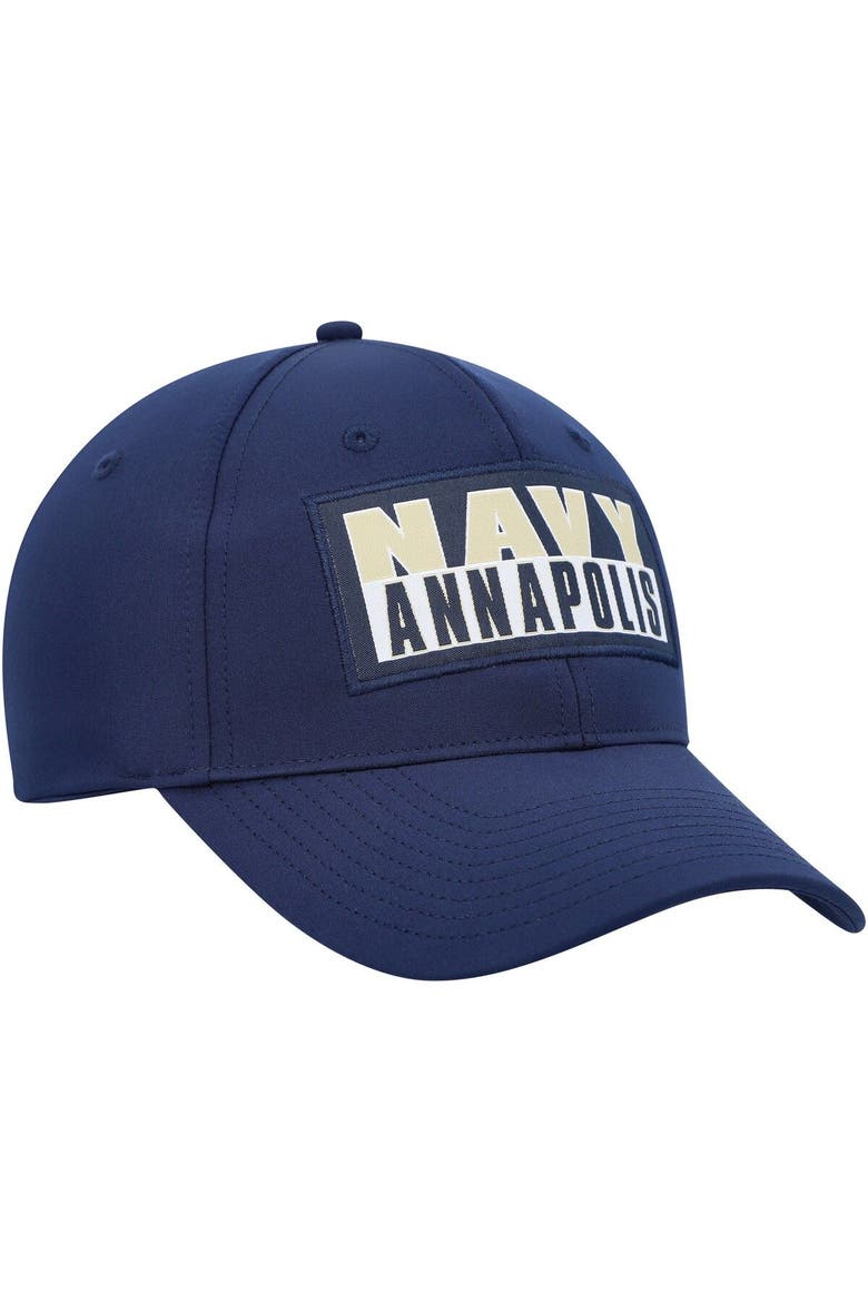 Men's Colosseum  Navy Navy Midshipmen Positraction Snapback Hat, Alternate, color, Navy