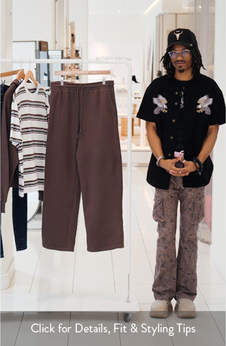 Straight Leg Fleece Sweatpants, sales video thumbnail