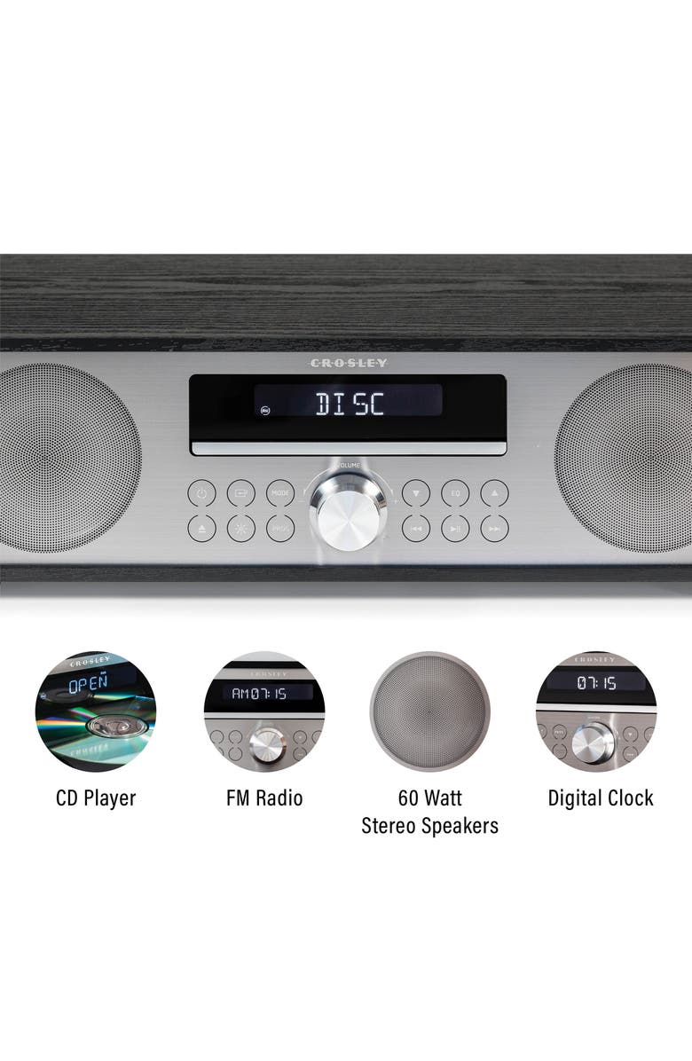 Crosley Radio Fleetwood CD Player, Alternate, color, Black