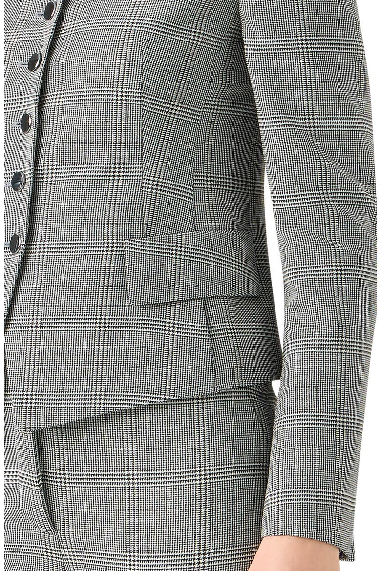 Deva Check Stretch Wool Jacket, Alternate, color, BLACK-WHITE