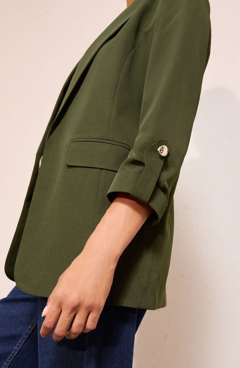 Friends Like These Roll-Tab Sleeve Blazer, Alternate, color, Green