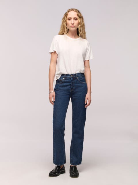 Calla Mid Rise Straight Ankle Jean