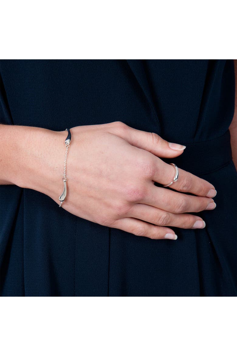 Triple Drop bracelet, Alternate, color, Silver