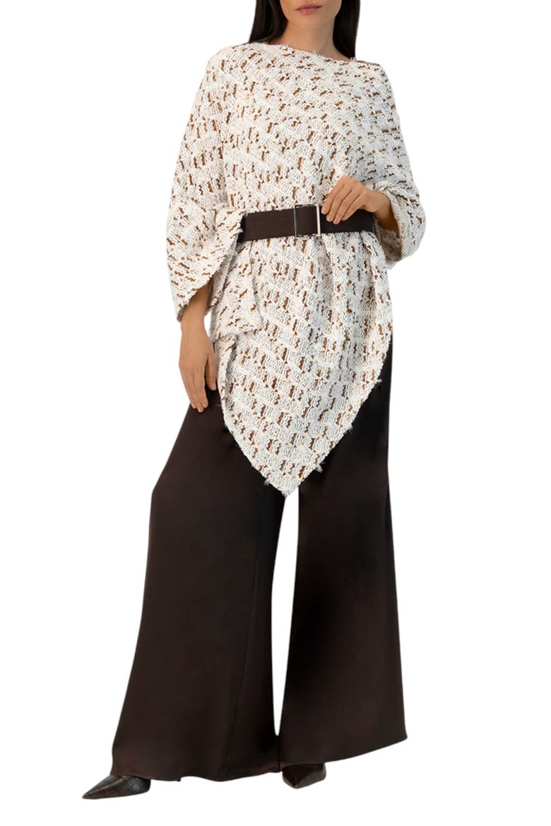 Knitted Poncho Sweater, Alternate, color, Multicolor