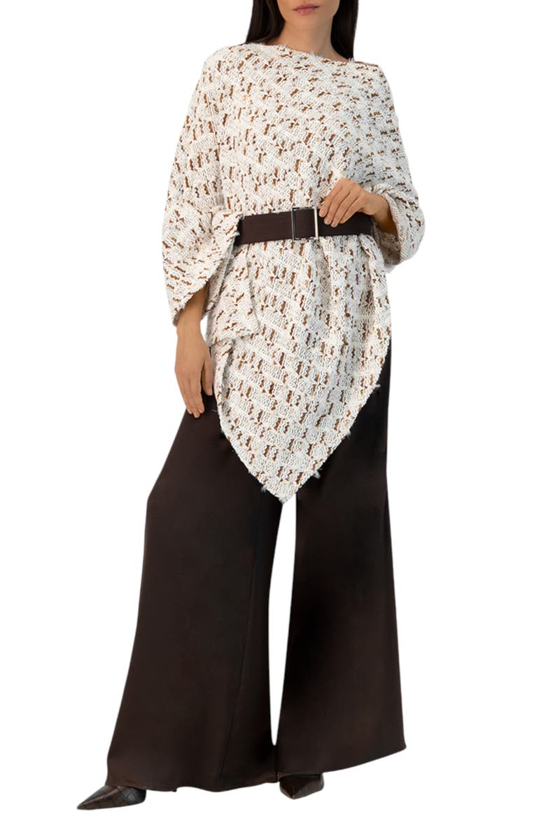 IVONNE Knitted Poncho Sweater, Alternate, color, Multicolor