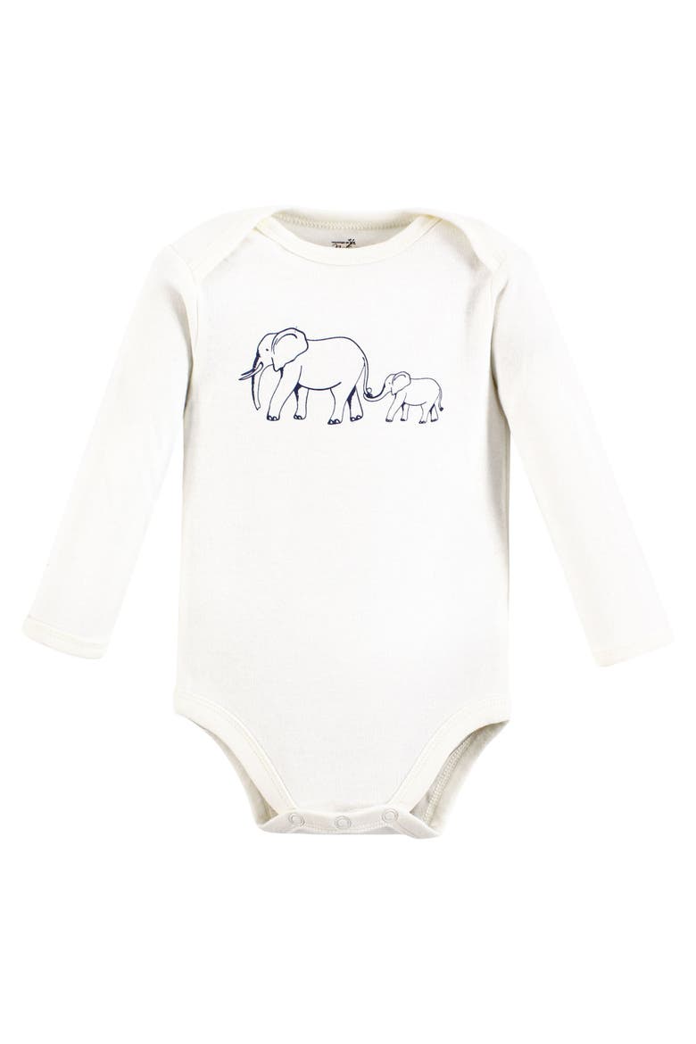 5Pk Long Sleeve Organic Bodysuits, Alternate, color, Blue Peanut